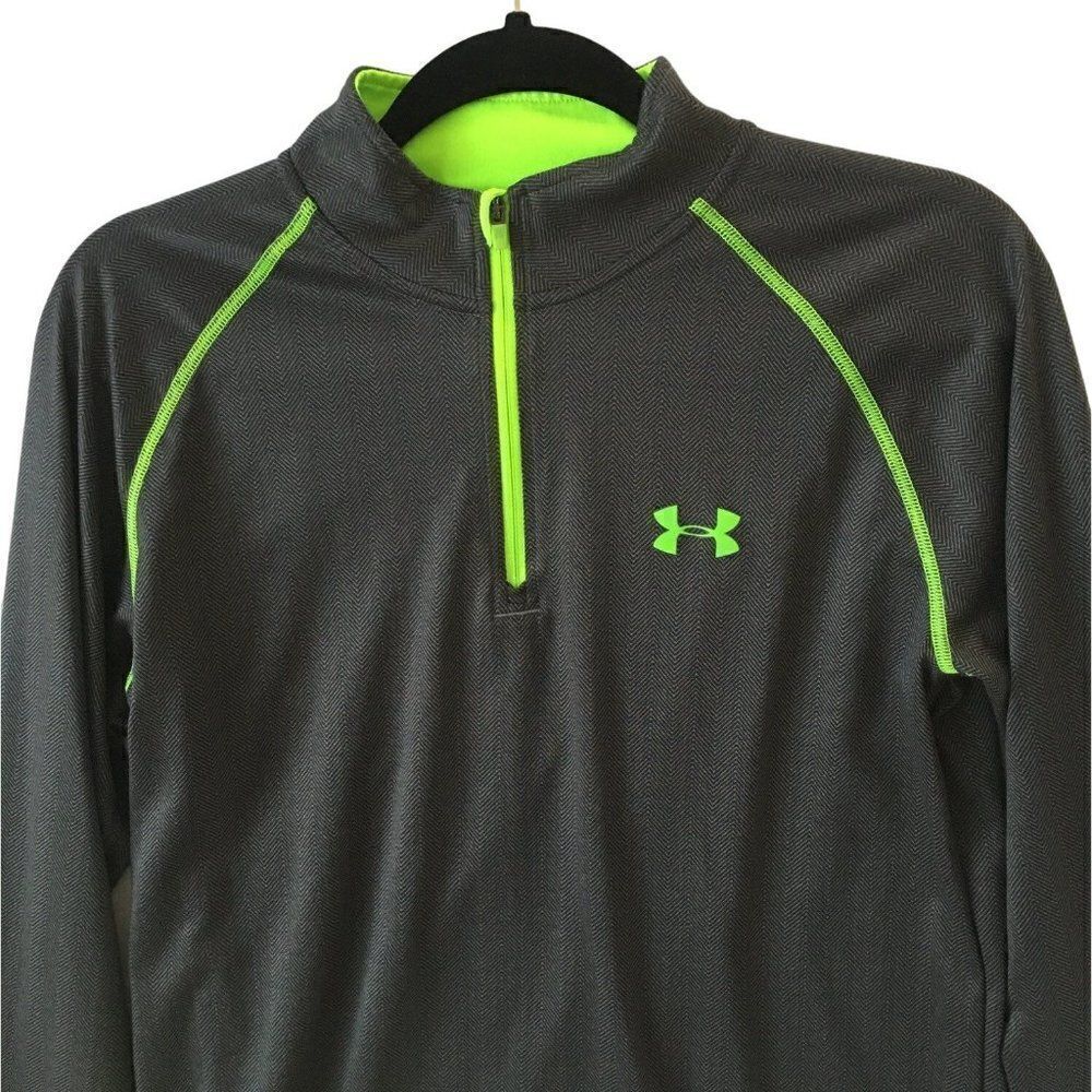 Under Armour Athletic Pullover Mens  1/4 Zip Grey Long Sleeve Size Small - Picture 2 of 5